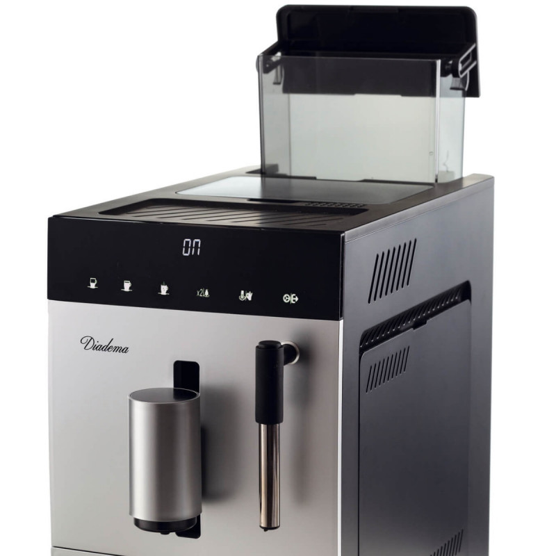 Кафеавтомат Ariete Diadema Automatica 1452/01, 1.5 л, Вградена мелачка, 1350W, 19 bar, Сензорен дисплей, Стиймър, Сребрист