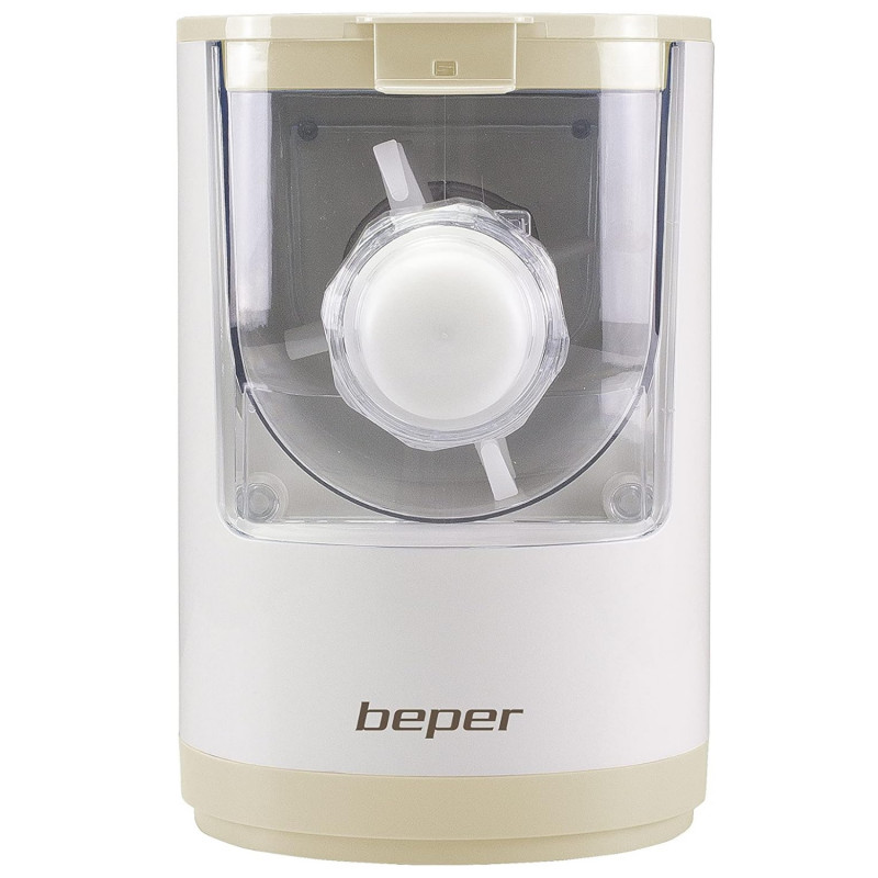 Уред за прясна паста и спагети Beper P102SBA500, 200W, 8 настройки, Неръждаема стомана, Автоматична, Бял/бежов