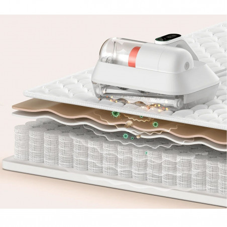 Прахосмукачка за акари и прах Xiaomi BHR8943EU Dust Mite Vacuum Cleaner Pro, 400W, 0.5 л, 3000/40000 rpm/min, 14 kPa, Cyclon, 4 степенна филтрация, LED дисплей, Бял