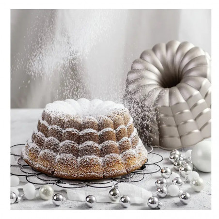 Форма за печене Dr.Oetker Floral 2551, 24 см, Кръгла, Алуминиева отливка, Сребрист