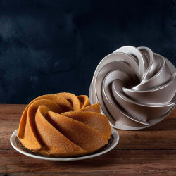 Форма за печене Dr.Oetker Twist 2552, 22 см, Кръгла, Алуминиева отливка, Сребрист