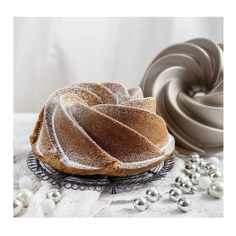 Форма за печене Dr.Oetker Twist 2552, 22 см, Кръгла, Алуминиева отливка, Сребрист