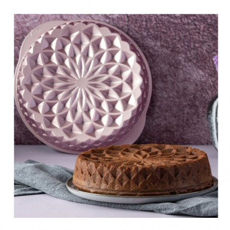 Форма за печене Dr.Oetker Mandala 2557, 26 см, Кръгла, Алуминиева отливка, Розово злато