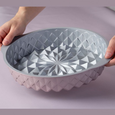 Форма за печене Dr.Oetker Mandala 2557, 26 см, Кръгла, Алуминиева отливка, Розово злато