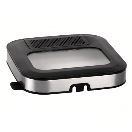 Фритюрник Elite ЕDF-1102, 1200W, 2.5 л, 150-190C, Прозорец за наблюдение, Филтър против миризми, Термостат, Инокс/черен