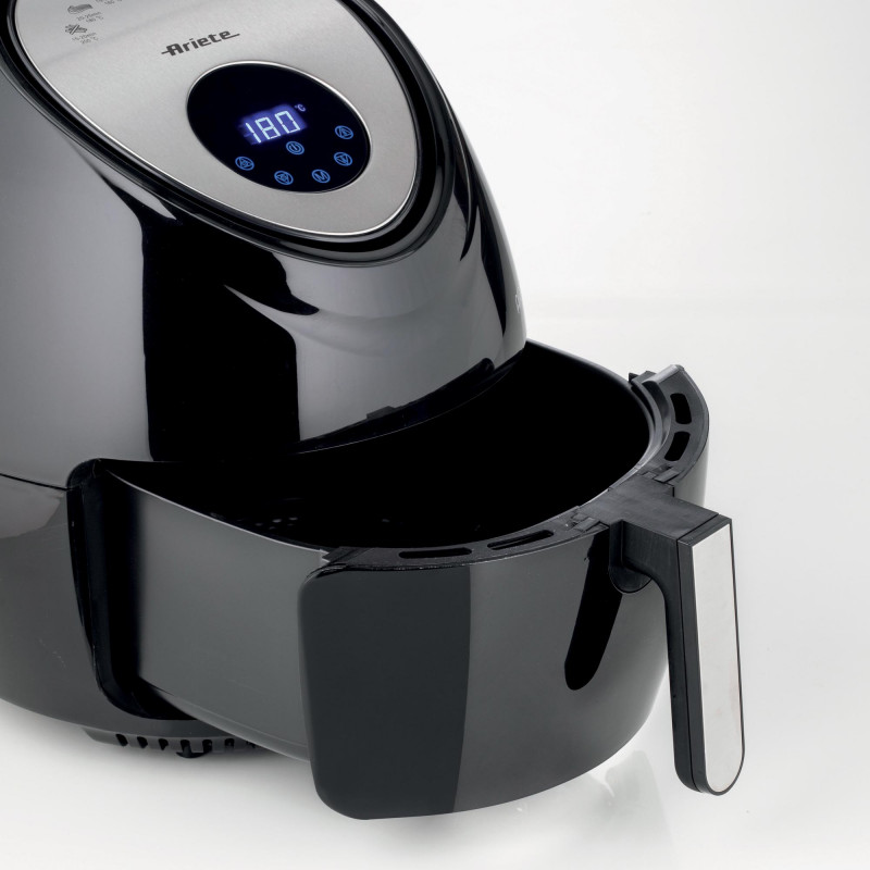 Фритюрник с горещ въздух Ariete AIRY FRYER XXL 4618/00, 1800W, 5.5 л, 7 програми, Таймер, LCD сензорен дисплей, Черен