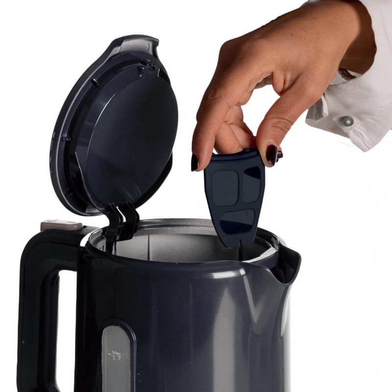 Електрическа кана Ariete BREAKFAST 2846/00, 2200W, 1.7 л, Автоматично изключване, Подвижен филтър, Тъмносив