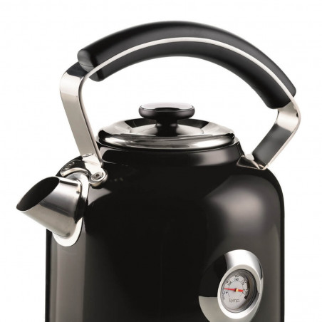 Електрическа кана Ariete MODERNA 2854/02, 2000W, 1.7 л, Термометър, 360C безжична основа, Подвижен филтър, Черен