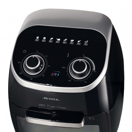 Фритюрник-фурна с горещ въздух Ariete AIRY FRYER OVEN 4619/00, 2000W, 11 л, 8 програми, 80-200C, Ротационен грил, Таймер, Черен