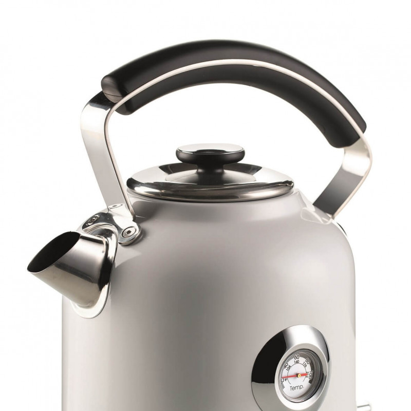 Електрическа кана Ariete MODERNA 2854/01, 2000W, 1.7 л, Термометър, 360C безжична основа, Подвижен филтър, Бял