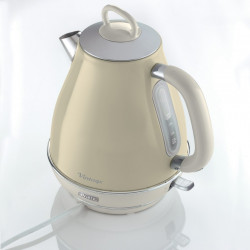 Електрическа кана VINTAGE 2869/03, 2000W, 1.7 л, Подвижен филтър, Прозорец за водата, 360C безжична основа, Бежов