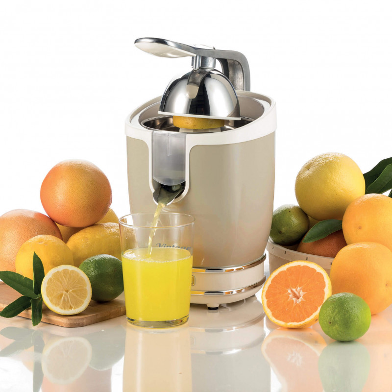 Цитрус преса Ariete VINTAGE JUICER 0413/03, 85W, Метално тяло, Безшумна работа, 2 приставки, Бежов