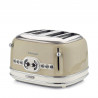 Тостер за хляб Ariete VINTAGE 0156/03, 1600W, 4 филии, 3 функции, 6 степени, Подвижна тава за трохи, Бежов