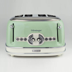Тостер за хляб Ariete VINTAGE 0156/04, 1600W, 4 филии, 3 функции, 6 степени, Подвижна тава за трохи, Зелен