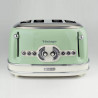 Тостер за хляб Ariete VINTAGE 0156/04, 1600W, 4 филии, 3 функции, 6 степени, Подвижна тава за трохи, Зелен