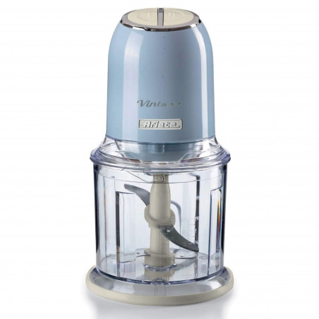 Чопър Ariete VINTAGE 0438/05, 400W, 600 мл, 2 скорости, Неръждаема стомана, Градуирана чаша, Син