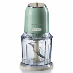 Чопър Ariete VINTAGE 0438/04, 400W, 600 мл, 2 скорости, Неръждаема стомана, Градуирана чаша, Зелен