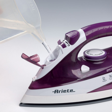 Ютия Ariete STEAM IRON 6235/00, 2000W, 0.3 л, Керамична плоча, Парна струя, Лилав