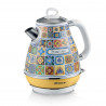 Електрическа кана Ariete Positano 2869/0P, 2000W, 1.7 л, Подвижен филтър, Прозорец за водата, 360C безжична основа, Бял/Жълт