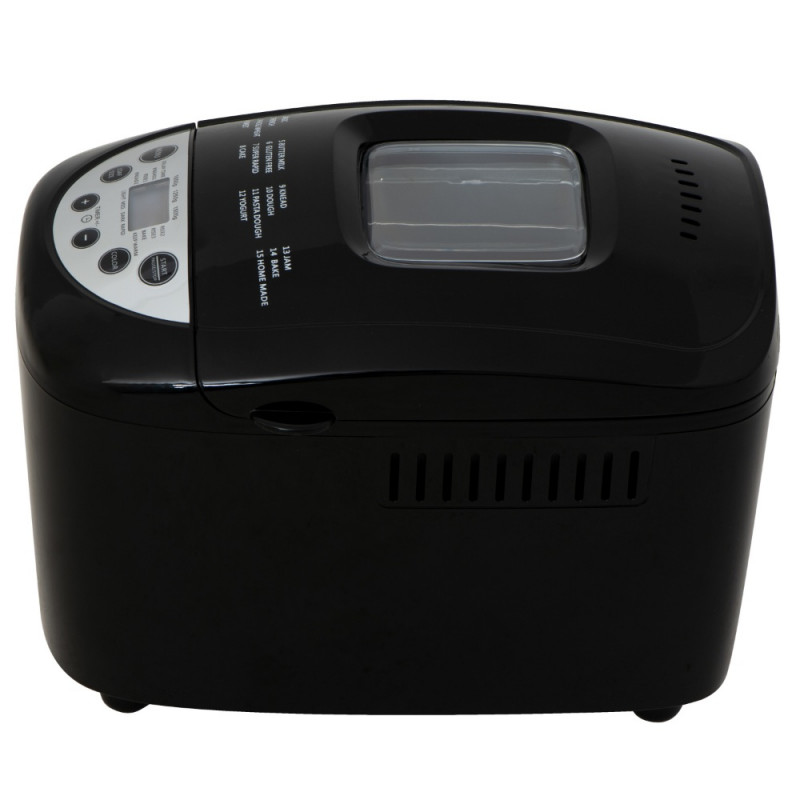 Хлебопекарна Mesko MS 6022, 1/1.5 кг, 850 W, 15 програми, LCD Дисплей, Двойна бъркалка, Подвижна кошница, Черен