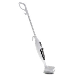 Моп за чистене с пара Adler AD 7052, 1300 W, 3 настройки, 0.550 л, 2 въртящи се глави, 2 режима на работа, Бързо загряване, Бял