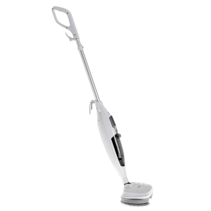 Моп за чистене с пара Adler AD 7052, 1300 W, 3 настройки, 0.550 л, 2 въртящи се глави, 2 режима на работа, Бързо загряване, Бял