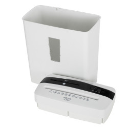 Шредер за документи Adler AD 1037, 200 W, 13 л, До 22 см, 6 листа наведнъж, Слот за CD/DVD и кредитни карти, Автоматичен старт/стоп, Функция обратен ход, 69 dB, Бял