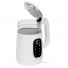 Електрическа кана Adler AD 1305, 1850/2200 W, 1.7 л, Сензорен контрол, Цветен LCD дисплей, Пет температурни настройки 40-100°C, Филтър против утаяване, Бял/златист