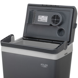 Хладилна чанта Adler AD 8094, 22 литра, 45/55 W, 12V/220V, Климатичен клас ST, Специална изолация C5H10, Сив
