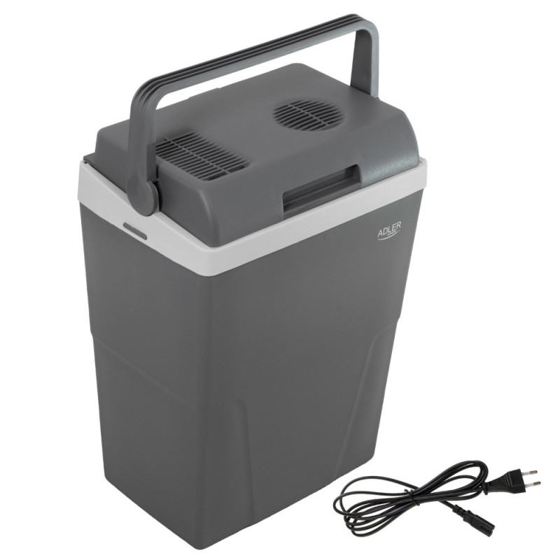 Хладилна чанта Adler AD 8094, 22 литра, 45/55 W, 12V/220V, Климатичен клас ST, Специална изолация C5H10, Сив