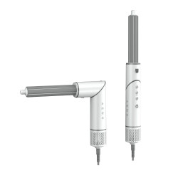 Уред за сушене и стилизиране на коса AENO HS1 AHS0001, 1200W, 4 скорости, 4 нива, 7 приставки, Йонизиране, Бял