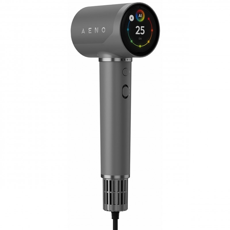 Сешоар AENO HD5 AHD0005G, 1500W, Безчетков мотор, 2 скорости, 3 нива, 67 dB, Функция AI, Гласов контрол, Сив