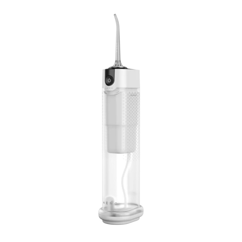 Дентален иригатор AENO DI3 ADI0003, 5 V, 10 W, 240 мл, 140 psi, 5 режима на почистване, 3 накрайника, Бял