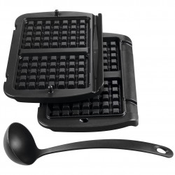Електрическа скара Tefal OptiGrill+ Waffles GC716D12, 2000W, 6 програми, Тефлоново незалепващо покритие, Плочи за гофрети, Температурен контрол, Max 275C, Инокс