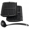 Електрическа скара Tefal OptiGrill+ Waffles GC716D12, 2000W, 6 програми, Тефлоново незалепващо покритие, Плочи за гофрети, Температурен контрол, Max 275C, Инокс