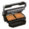 Електрическа скара Tefal OptiGrill+ Waffles GC716D12, 2000W, 6 програми, Тефлоново незалепващо покритие, Плочи за гофрети, Температурен контрол, Max 275C, Инокс
