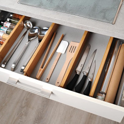 Разделители за чекмедже Kesper 58072, Разтегателни, Бамбук, Кафяв