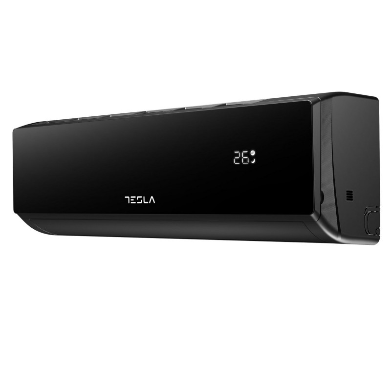 Инверторен климатик Tesla TT34EX82BM-1232IAW, 12000 BTU, A++/A+, 25 м2, Турбо, Wi-Fi, Йонизатор, Самопочистване, Самодиагностика, LED, Черен