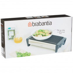 Уред за топло сервиране Brabantia 646996, 2 подгревателя, Алуминиева решетка, Ненагряващи се дръжки, Черен