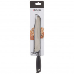Нож за хляб Brabantia Tasty+ 1001162, 20 см, Закалена стомана, Устойчив на надраскване и корозия, Тъмносив
