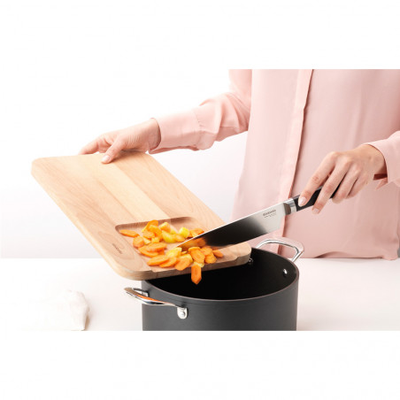 Готварски нож Brabantia Profile 1003296, 19.5 см, Закалена стомана, Устойчив на надраскване и корозия, Черен