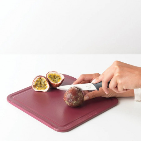 Нож Brabantia Tasty+ 1001165, 13.3 см, Закалена стомана, Устойчив на надраскване и корозия, Тъмносив
