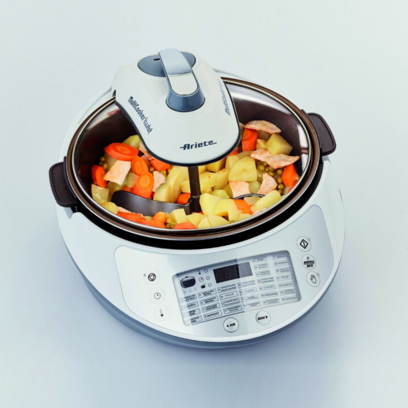 Мултикукър Ariete TWIST 2945/00, 1900W, 5 л, 30 програми, 35-180C, Незалепващо покритие, LCD, Бял