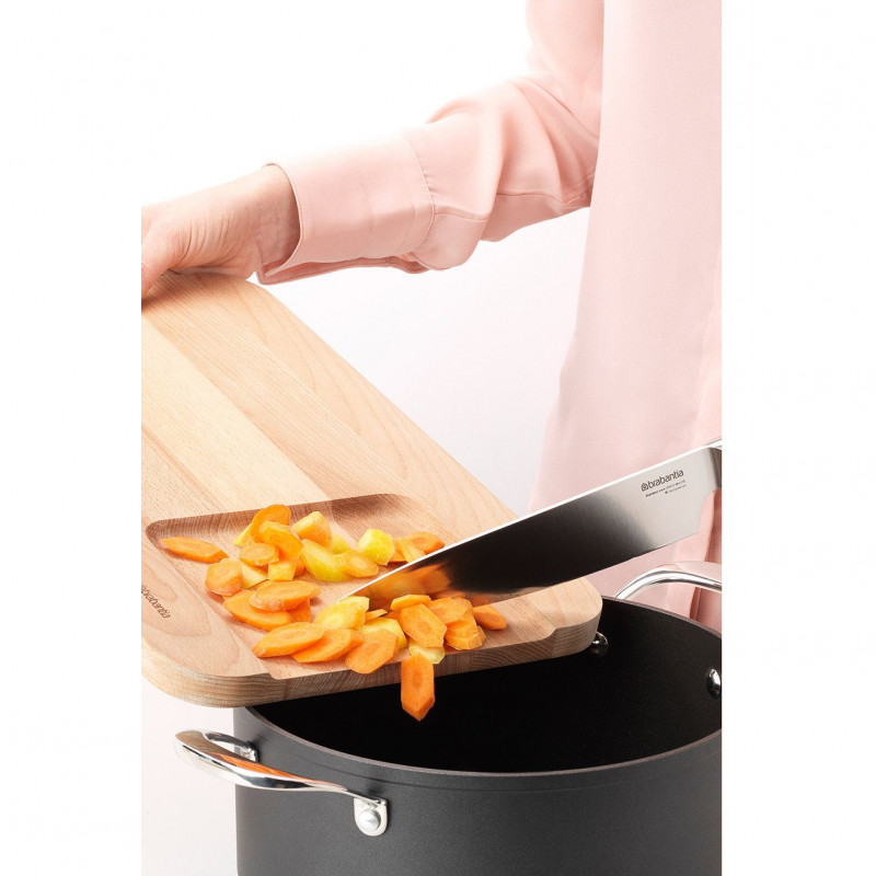 Нож Brabantia Profile 1003293, 12.5 см, Закалена стомана, Устойчив на надраскване и корозия, Черен