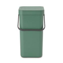 Кош за разделно събиране на боклук Brabantia Sort&Go 1003234, 12 л, Дръжка, Възможност за стенен монтаж, Тъмнозелен