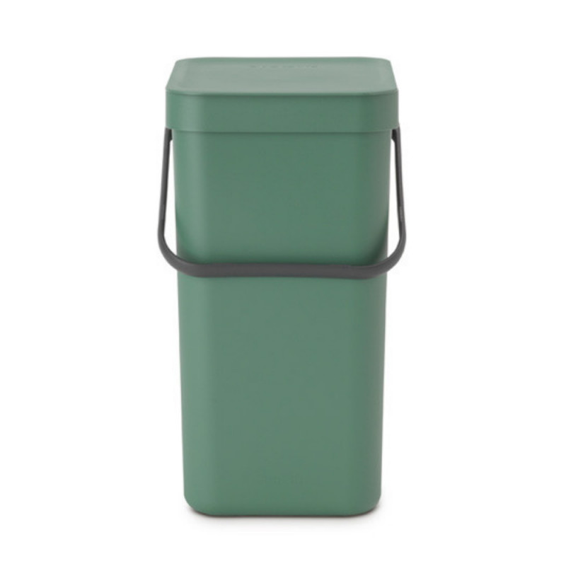 Кош за разделно събиране на боклук Brabantia Sort&Go 1003234, 12 л, Дръжка, Възможност за стенен монтаж, Тъмнозелен