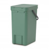 Кош за разделно събиране на боклук Brabantia Sort&Go 1003234, 12 л, Дръжка, Възможност за стенен монтаж, Тъмнозелен