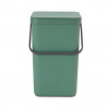 Кош за разделно събиране на боклук Brabantia Sort&Go 1003236, 25 л, Дръжка, Възможност за стенен монтаж, Тъмнозелен