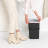Кош за разделно събиране на боклук Brabantia Sort&Go 1003237, 25 л, Дръжка, Възможност за стенен монтаж, Тъмносив