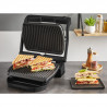 Електрическа скара Tefal OptiGrill+ GC717810, 2000W, 6 програми, Тефлоново незалепващо покритие, Touch screen, Интелигентен грил, Max 240C, Черен